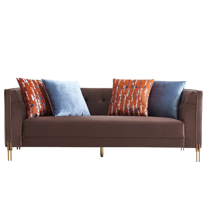 Elgin three Seater Sofa with Gold Legs