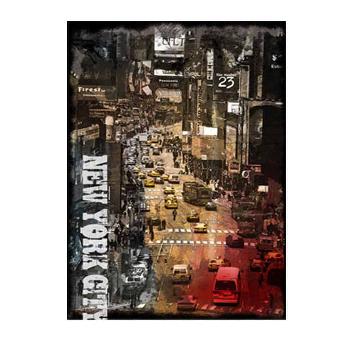 NEW YORK CITY 01 MULTICOLOR CANVAS PAINTING ART