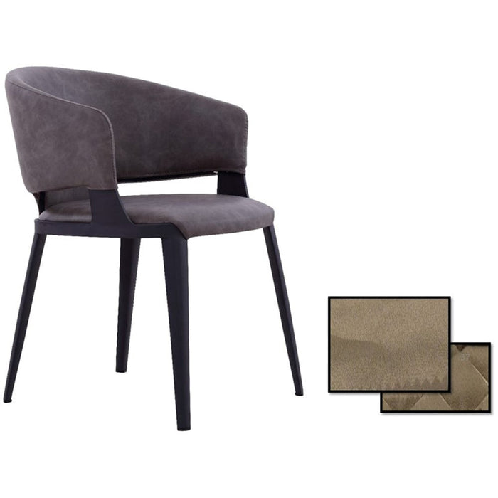 NOTO BEIGE WITH BACK PATTERNED DINING CHAIR