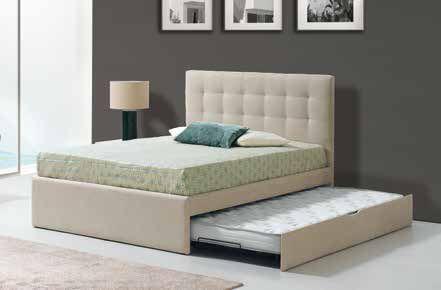 Bianca PU Leather Queen Bed with single bed