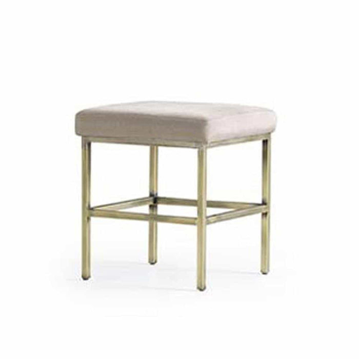 Lema beige dresser stool with brass legs