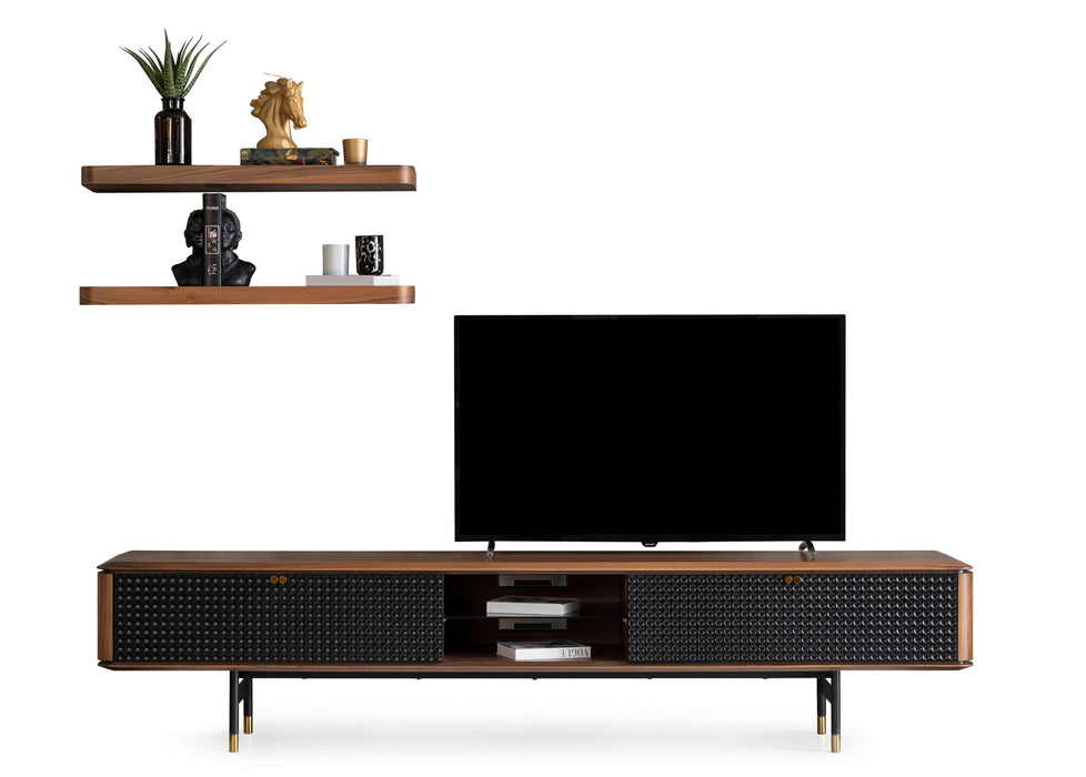 Layla black and chestnut TV console