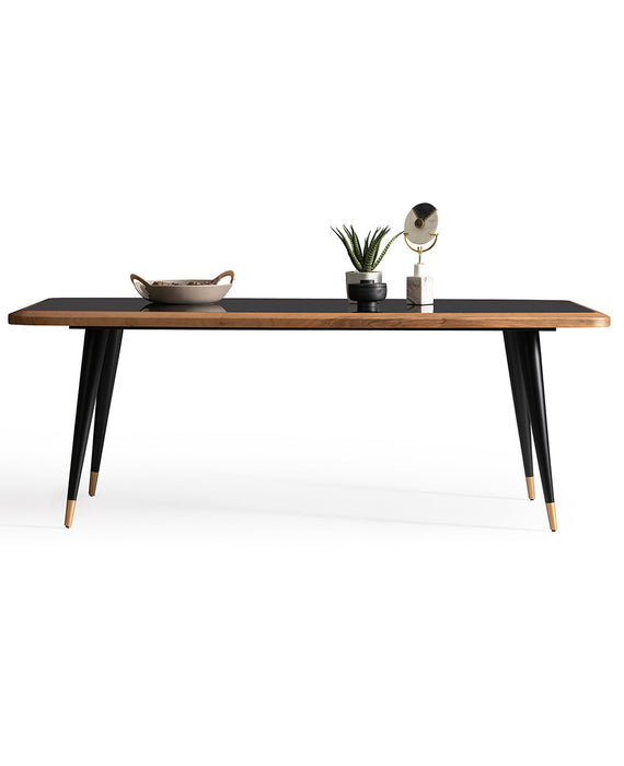 Layla black and chestnut dining table