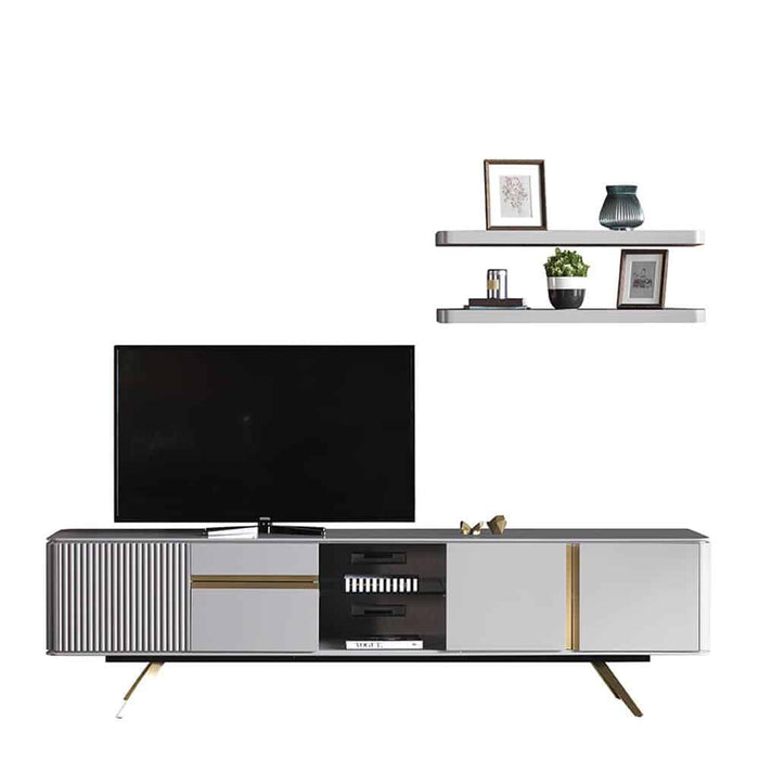 Malena TV console with Shelves