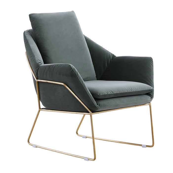 Moby fabric arm chair in chrome legs