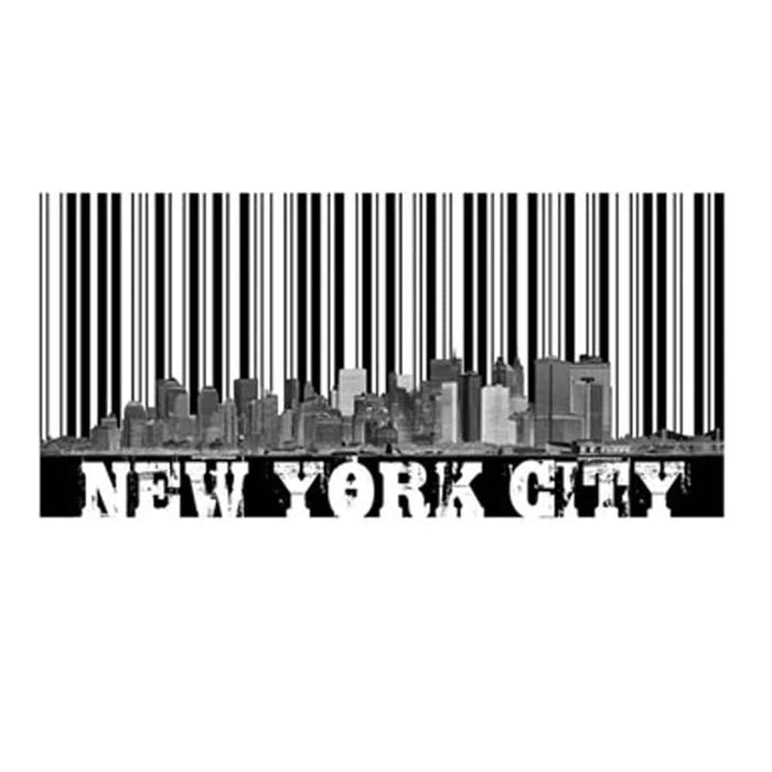 NEW YORK CITY 02  BLACK & WHITE CANVAS PAINTING ART